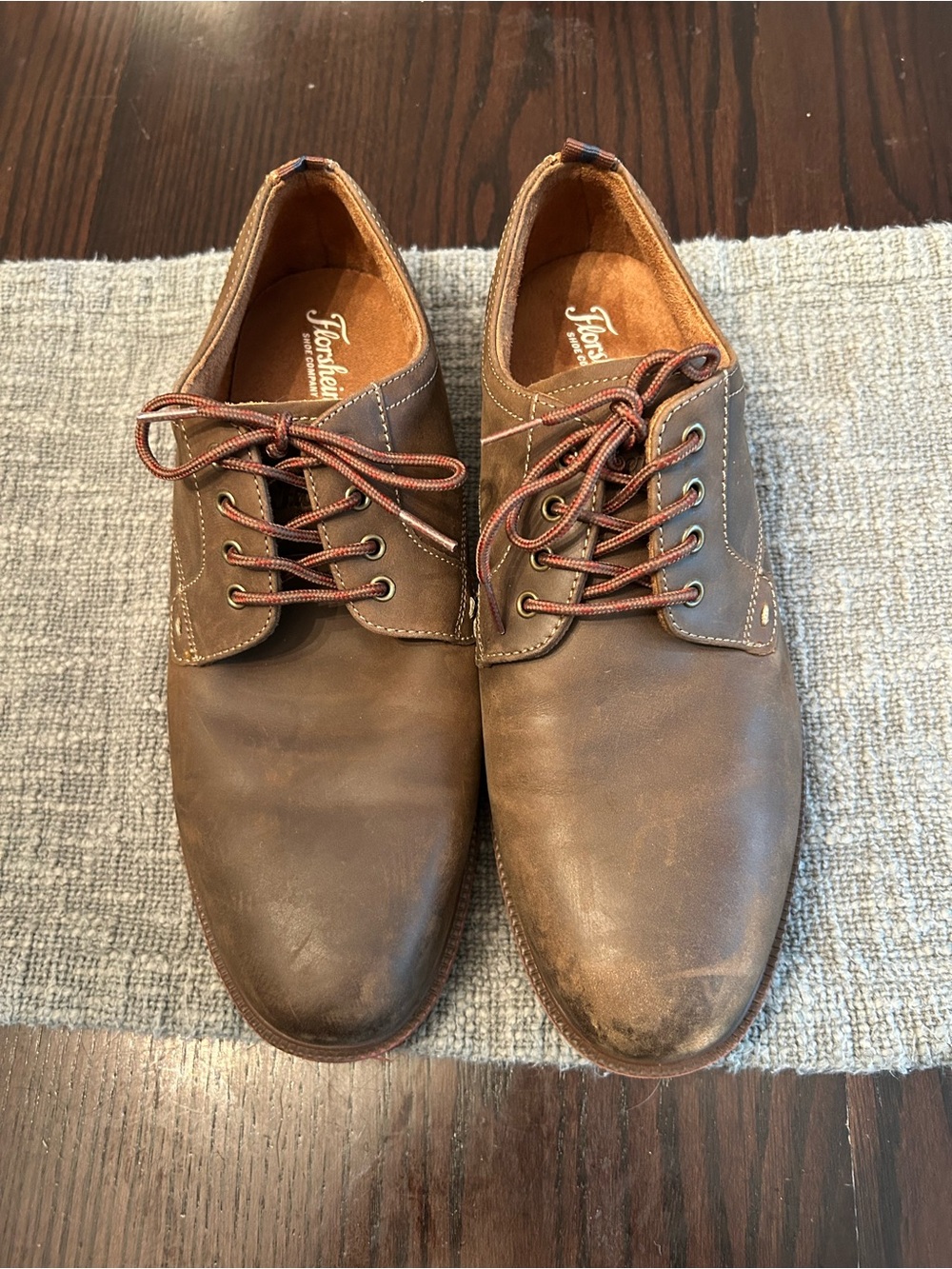 Florsheim Kids Comfortech Oxford Plain Toe Brown Casual Shoes 16630-215 Sz 7